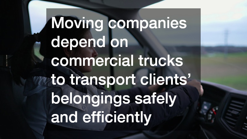 female driver in a moving van